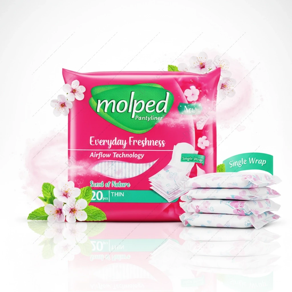 پد روزانه نازک و معطر مولپد 20 عدد